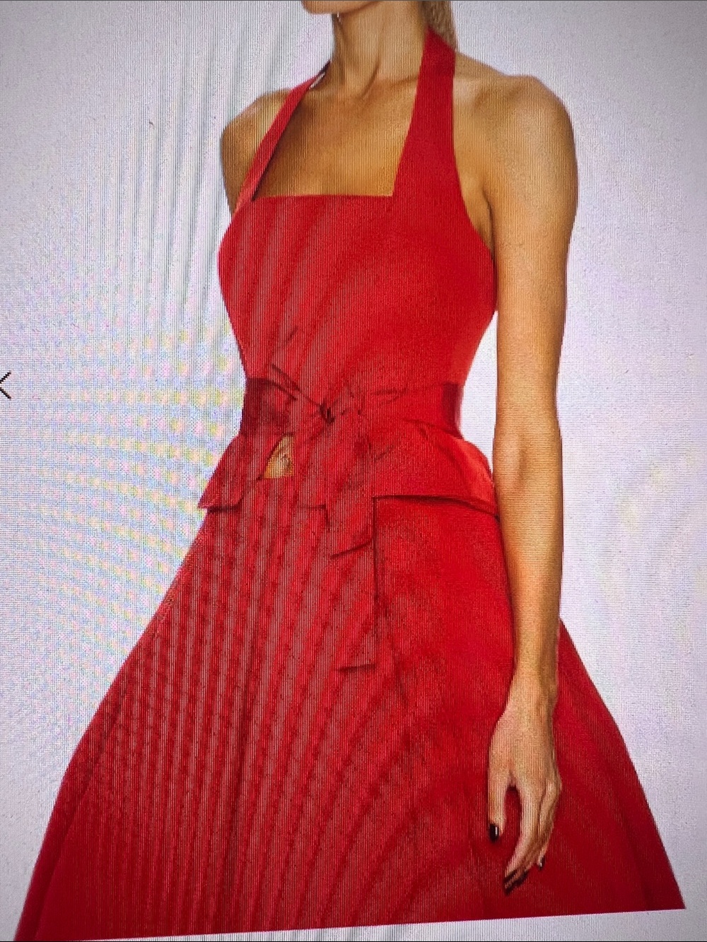 cult gaia Red Halter Crop Top